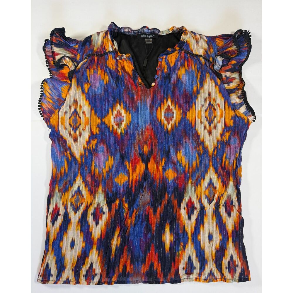 NWOT Abstract Blouse- Large